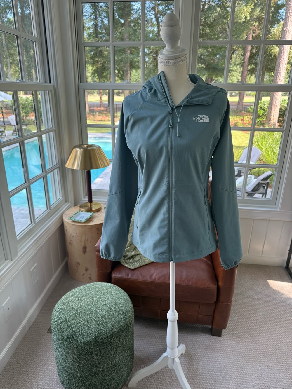 The North Face Nimble Women's Light Blue Hooded Softshell Jacket